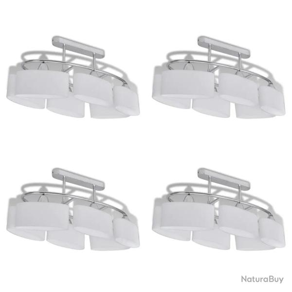 Lot de 4 plafonniers modernes ellipso�des style contemporain 550 x 250 x 275 mm en m�tal chrom� 02_