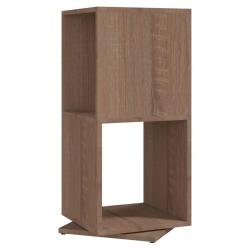 Armoire rotative 34,5 x 34,5 x 75,5 cm pratique gain de place style moderne en bois d'ing&eacute;nierie ch
