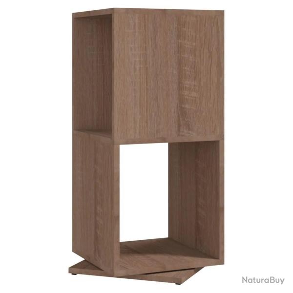 Armoire rotative 34,5 x 34,5 x 75,5 cm pratique gain de place style moderne en bois d'ing�nierie ch