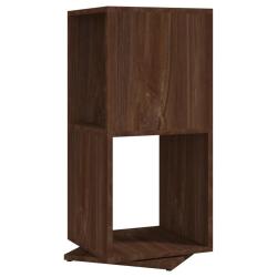 Armoire rotative multifonctionnelle 34,5 x 34,5 x 75,5 cm rangement 360 degr&eacute;s design moderne en bo
