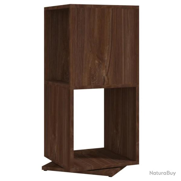 Armoire rotative multifonctionnelle 34,5 x 34,5 x 75,5 cm rangement 360 degr�s design moderne en bo