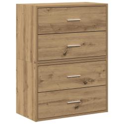 Lot de 2 armoires de rangement empilables 60 x 31 x 40 cm avec 2 tiroirs pratique style contemporai
