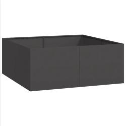 Lot de 1 jardini&egrave;re carr&eacute;e 100 x 100 x 40 cm jardin ext&eacute;rieur robuste d&eacute;coration design en acier no