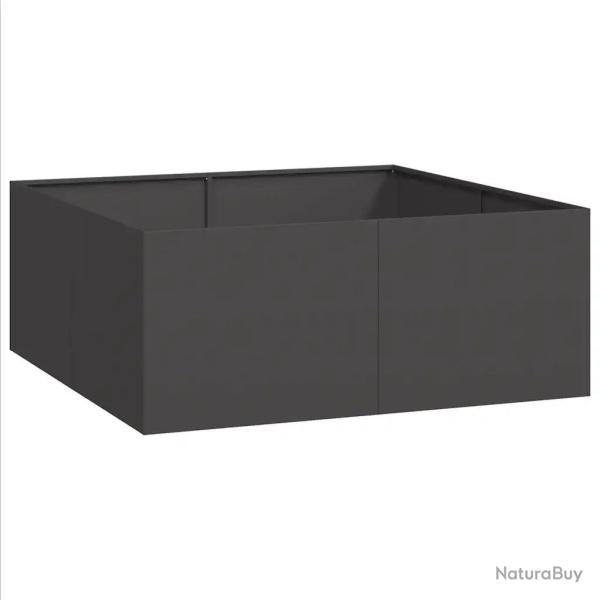 Lot de 1 jardini�re carr�e 100 x 100 x 40 cm jardin ext�rieur robuste d�coration design en acier no