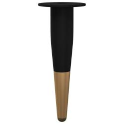 Lot de 12 pieds de meuble cylindriques design moderne salon bureau 40 x 40 x 98 mm en fer noir 02_0