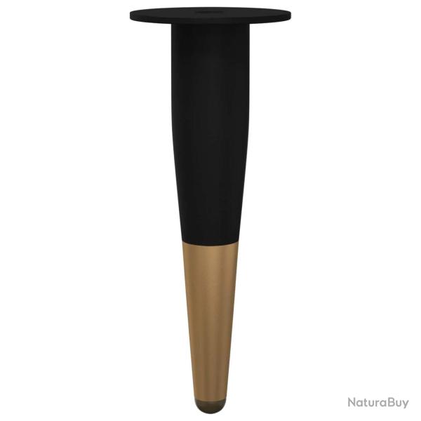 Lot de 12 pieds de meuble cylindriques design moderne salon bureau 40 x 40 x 98 mm en fer noir 02_0