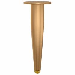 Lot de 12 pieds debout coniques design &eacute;pur&eacute; meuble 98 x 40 mm en fer dor&eacute; 02_0051994