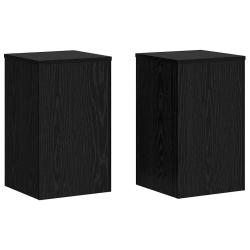 Lot de 2 supports de plante polyvalents modernes ext&eacute;rieur int&eacute;rieur 30 x 30 x 50 cm en bois d'ing&eacute;