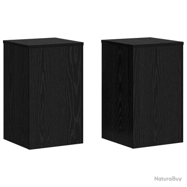 Lot de 2 supports de plante polyvalents modernes ext�rieur int�rieur 30 x 30 x 50 cm en bois d'ing�