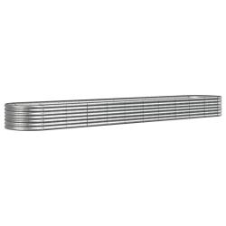 Lot de 1 lit sur&eacute;lev&eacute; de jardin ovale 440 x 80 x 36 cm robuste et r&eacute;sistant aux intemp&eacute;ries en acie