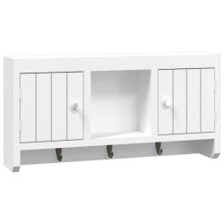 Armoire &agrave; cl&eacute;s murale design moderne 40 x 8,5 x 20 cm grande capacit&eacute; rangement en bois blanc 02_00