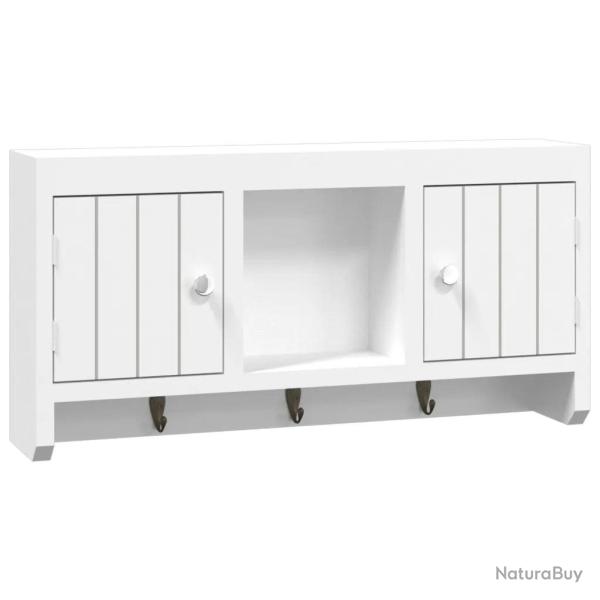 Armoire � cl�s murale design moderne 40 x 8,5 x 20 cm grande capacit� rangement en bois blanc 02_00
