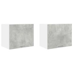 Lot de 2 armoires suspendues modernes cuisine avec grand espace de stockage 50 x 31 x 40 cm en bois