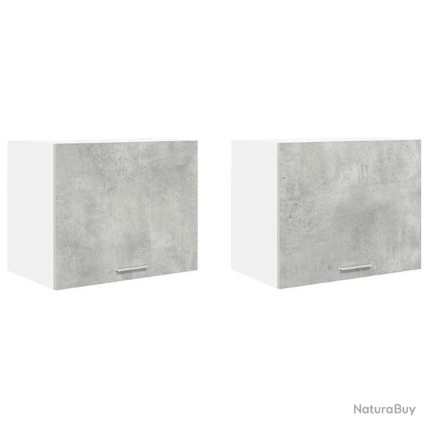 Lot de 2 armoires suspendues modernes cuisine avec grand espace de stockage 50 x 31 x 40 cm en bois