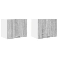 Lot de 2 armoires suspendues modernes rectangulaires 50 x 31 x 40 cm avec grand espace de stockage