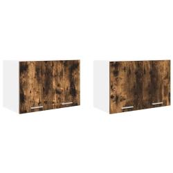 Lot de 2 armoires suspendues design moderne cuisine grand espace de stockage 60 x 31 x 40 cm en boi