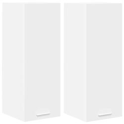 Lot de 2 armoires suspendues modernes avec grand espace de rangement 30 x 31 x 80 cm en bois d'ing&eacute;
