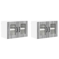Lot de 2 armoires de rangement cuisine moderne 60 x 31 x 40 cm en bois d'ing&eacute;nierie gris sonoma 02_