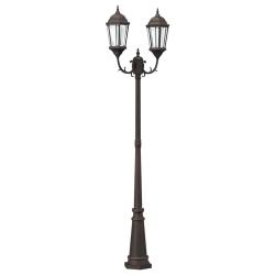 Lampe de jardin vintage design 68 x 20 x 235 cm &eacute;clairage durable ambiance chaleureuse en aluminium