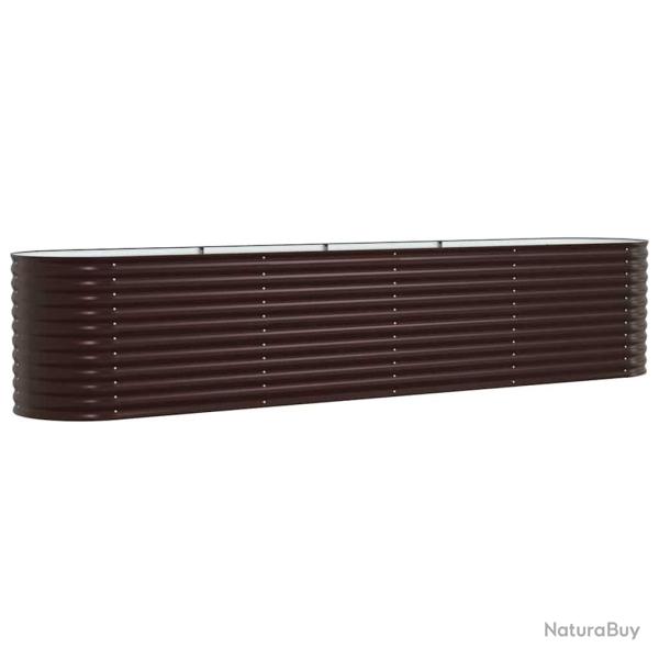 Jardin sur�lev� moderne minimaliste ext�rieur 400 x 80 x 81 cm en acier marron 02_0058912