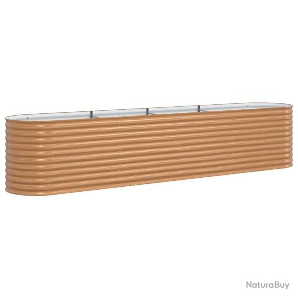 Jardin sur�lev� minimaliste ext�rieur durable 400 x 80 x 81 cm en acier marron 02_0058951