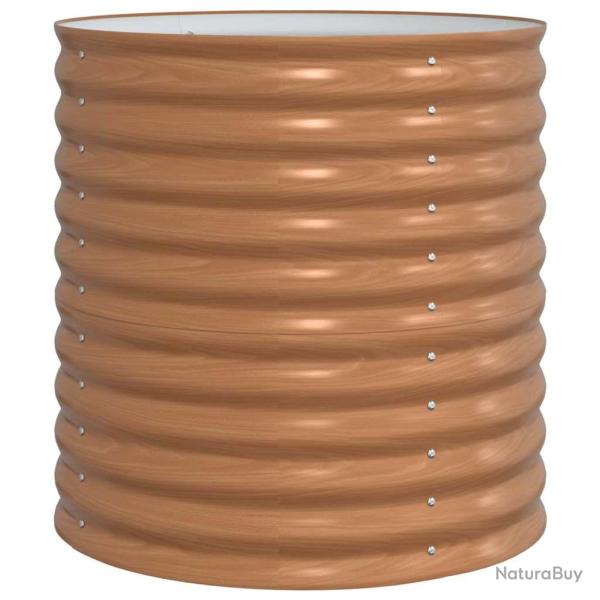 Jardin sur�lev� minimaliste ext�rieur 80 x 80 x 81 cm durable en acier marron 02_0058955