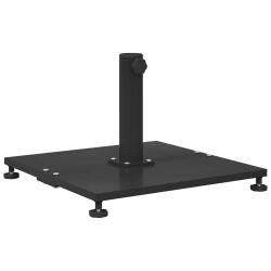 Lot de 1 base de parasol carr&eacute; pour jardin 45 x 45 x 31 cm robuste et r&eacute;sistante aux UV en acier no