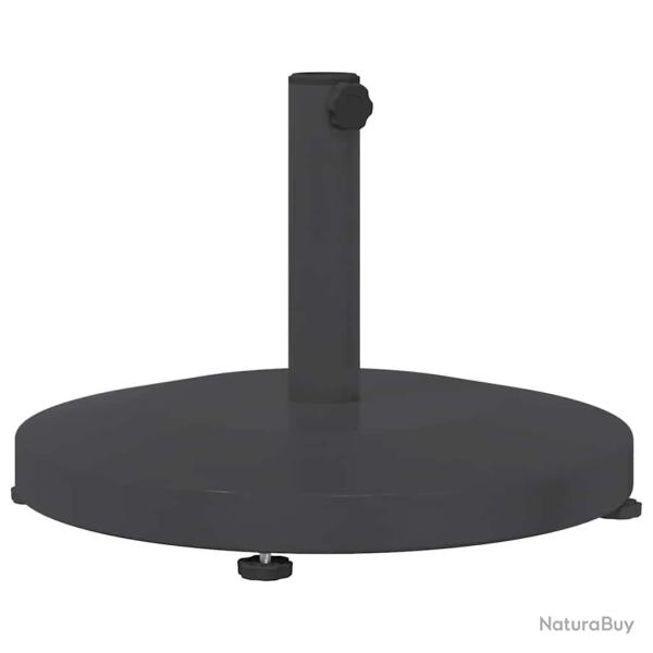 Lot de 1 base de parasol ronde moderne ext�rieur 48 x 48 x 32 cm en acier gris fonc� 02_0058938