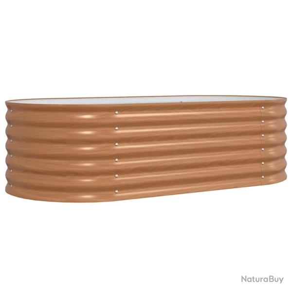 Jardin sur�lev� moderne 160 x 80 x 81 cm durable chic style minimaliste en acier marron 02_0058959