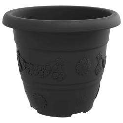 Lot de 24 pots de fleurs ronds 30 x 30 x 25 cm l&eacute;gers avec trous de drainage design moderne en plas