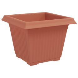 Lot de 24 pots de fleurs carr&eacute;s modernes 43 x 43 x 33,5 cm utilisation int&eacute;rieure et ext&eacute;rieure en