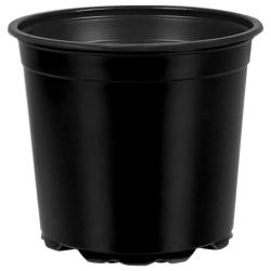 Lot de 200 pot &agrave; fleurs cylindrique 15 x 15 x 13 cm l&eacute;ger et durable en plastique noir 02_0059667