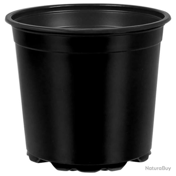 Lot de 200 pot � fleurs cylindrique 15 x 15 x 13 cm l�ger et durable en plastique noir 02_0059667