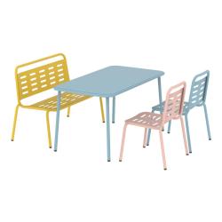 Ensemble de 4 meubles pour enfants bleu jaune rose 03_0009401