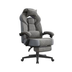 Chaise de bureau ergonomique r&eacute;glable 72,4 x 69,7 x 133 cm en su&eacute;dine gris ardoise 12_0008133