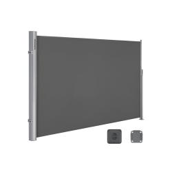 Store lat&eacute;ral brise-vue terrasse 200 x 300 cm en polyester gris anthracite 12_0008288