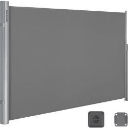 Store lat&eacute;ral brise-vue pour balcon terrasse 180 x 350 cm protection contre le soleil vent en alumi