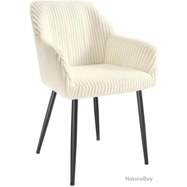 Chaise de salle � manger design moderne avec accoudoirs 60 x 62,5 x 85 cm confort rembourr� en velo