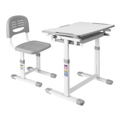 Set de bureau et chaise pour enfant gris blanc 03_0010683