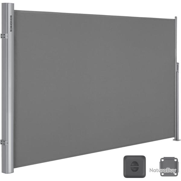 Store lat�ral brise-vue ext�rieur 180 x 400 cm protection vie priv�e design moderne en polyester gr