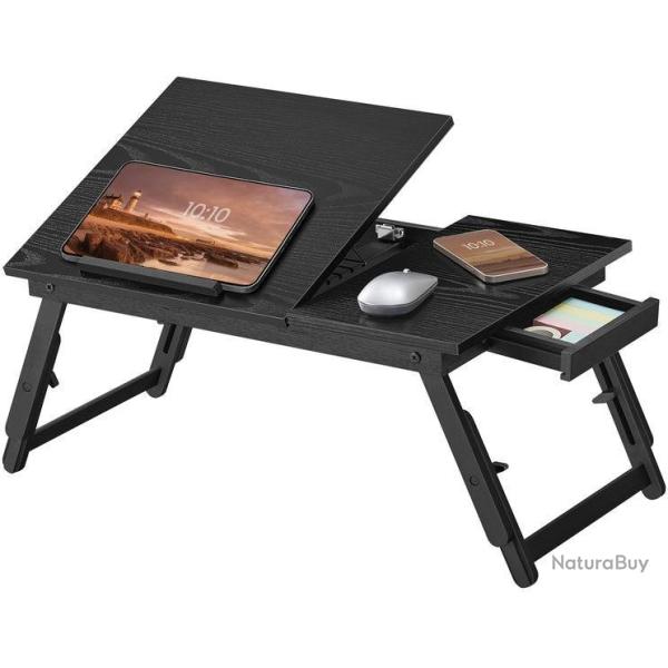 Table de lit pour ordinateur portable r�glable 34,9 x 55,5 x 22,5-32 cm usage canap� style rustique