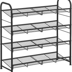 Meuble &agrave; chaussures empilable 68,5 x 27,5 x 65 cm capacit&eacute; jusqu'&agrave; 16 paires design pratique pour e