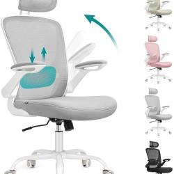 Chaise de bureau ergonomique ajustable hauteur 64 x 64 x 130 cm confort optimal assise large en pla