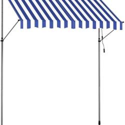 Store banne r&eacute;tractable manuel r&eacute;glable hauteur 250 x 120 cm protection soleil jardin terrasse en a