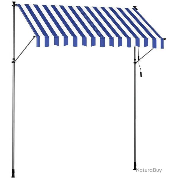 Store banne r�tractable manuel r�glable hauteur 250 x 120 cm protection soleil jardin terrasse en a