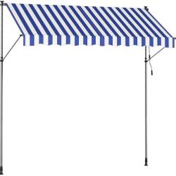 Store banne r&eacute;tractable manuel r&eacute;glable hauteur 300 x 120 cm pour balcon jardin terrasse ambiance c