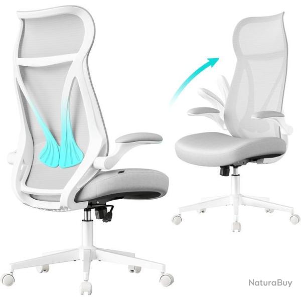 Chaise de bureau ergonomique r�glable hauteur 70 x 70 x 123 cm avec accoudoirs rabattables design m