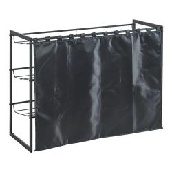 &Eacute;tag&egrave;re design intemporel salon chambre meuble de rangement &agrave; chaussures 80 x 32 x 60 cm noir 03_00