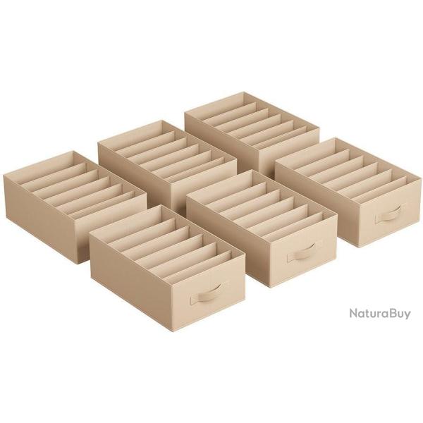 Lot de 6 organisateurs � 6 compartiments 42 x 30 x 17 cm pratique rangement salle de bain bureau en