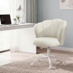 Chaise de bureau pivotante ergonomique hauteur r&eacute;glable 64 x 64 x 89 cm dossier en forme de p&eacute;tales